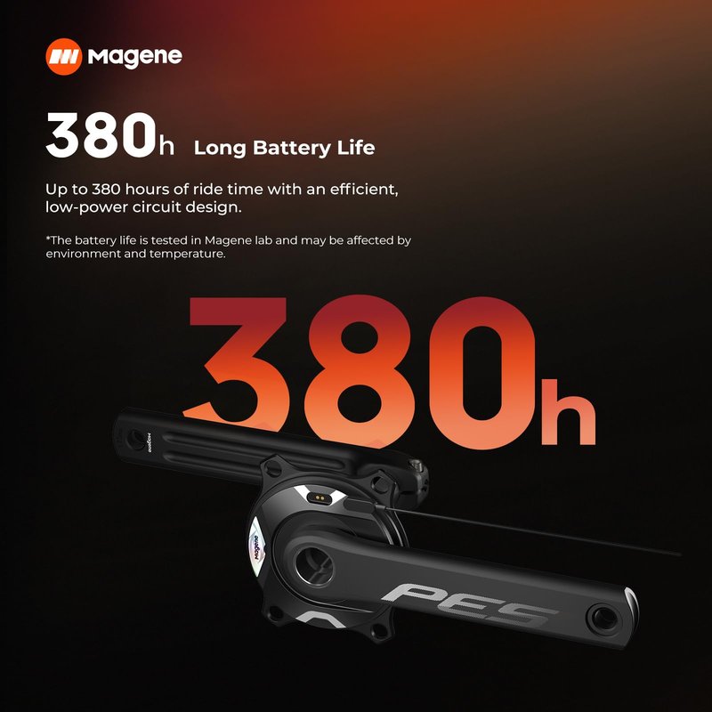 Magene PES P505/P515 Power Meter Crankset - ±1% Accuracy, 625g Lightweight, 380H Battery, 110BCD, ANT+/Bluetooth, IPX7 Waterproof for Cycling