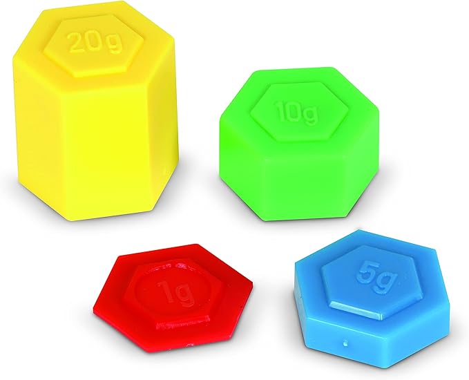 Learning Resources Hexagram Weights - Set of 54 Pieces, Ages 8+, Math Manipulatives for Kids, Teacher Supplies, Back to School, Classroom Must Haves