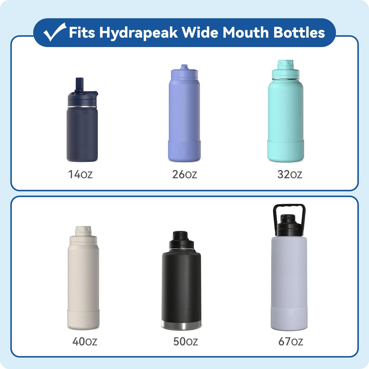 Spout Replacement Lid for Hydrapeak Wide Mouth 14 26 32 40 50 Oz Bottles