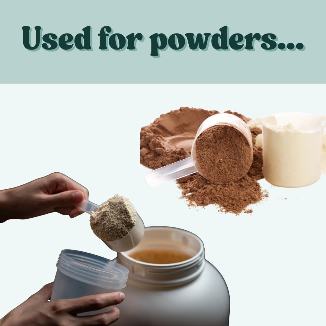 Supplement and Supply 3/4 Cup (6 Oz. | 177 mL) Short Handle Scoop for Coffee, Protein Powder, Pet Food, Spices, Grains and Dry Goods – Plastic Food-Grade, BPA-Free Measuring Cup (Pack of 5)