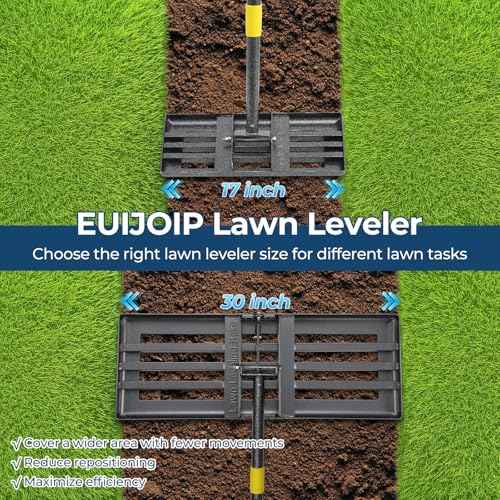 Heavy Duty Lawn Leveling Rake 30x10 with 70" Adjustable Handle - Commercial Grade Landscape Grading Tool, Foldable Yard Leveler for Soil Sand & Topdressing | Stainless Steel + Ergonomic Design