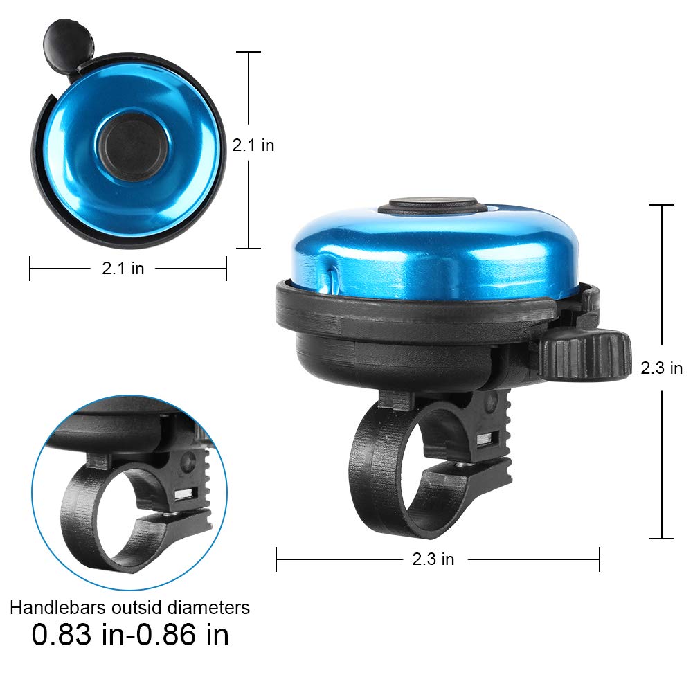 Accmor Classic Bike Bell, Aluminum Bicycle Bell, Loud Crisp Clear Sound Bicycle Bike Bell for Adults Kids