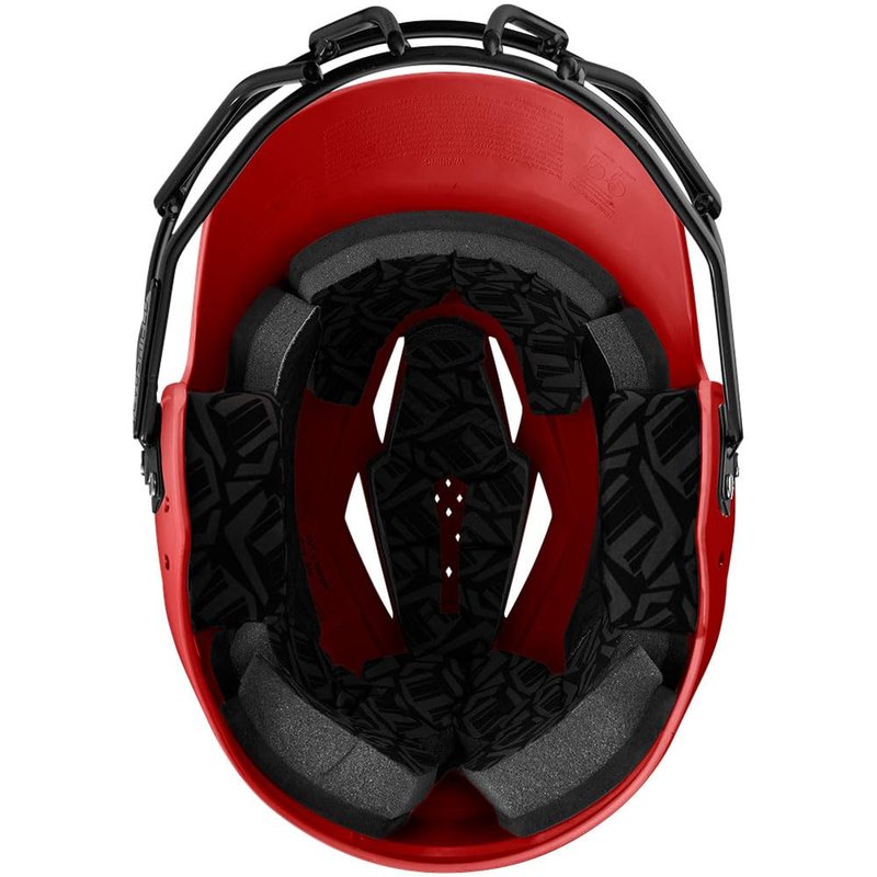 EvoShield XVT™ 2.0 Matte Batting Helmet with Facemask - Scarlet, Small/Medium