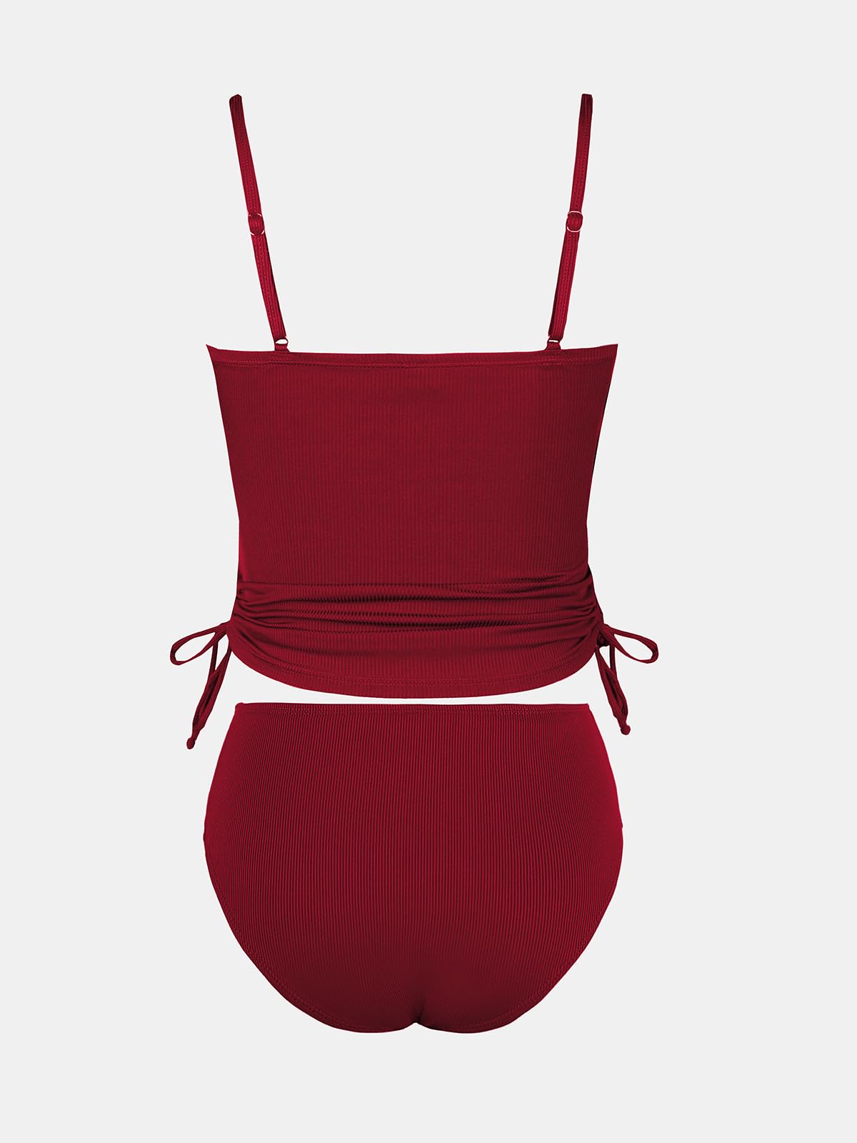 CUPSHE Tankini Swimsuits for Women High Waisted Bathing Suit Textured, M