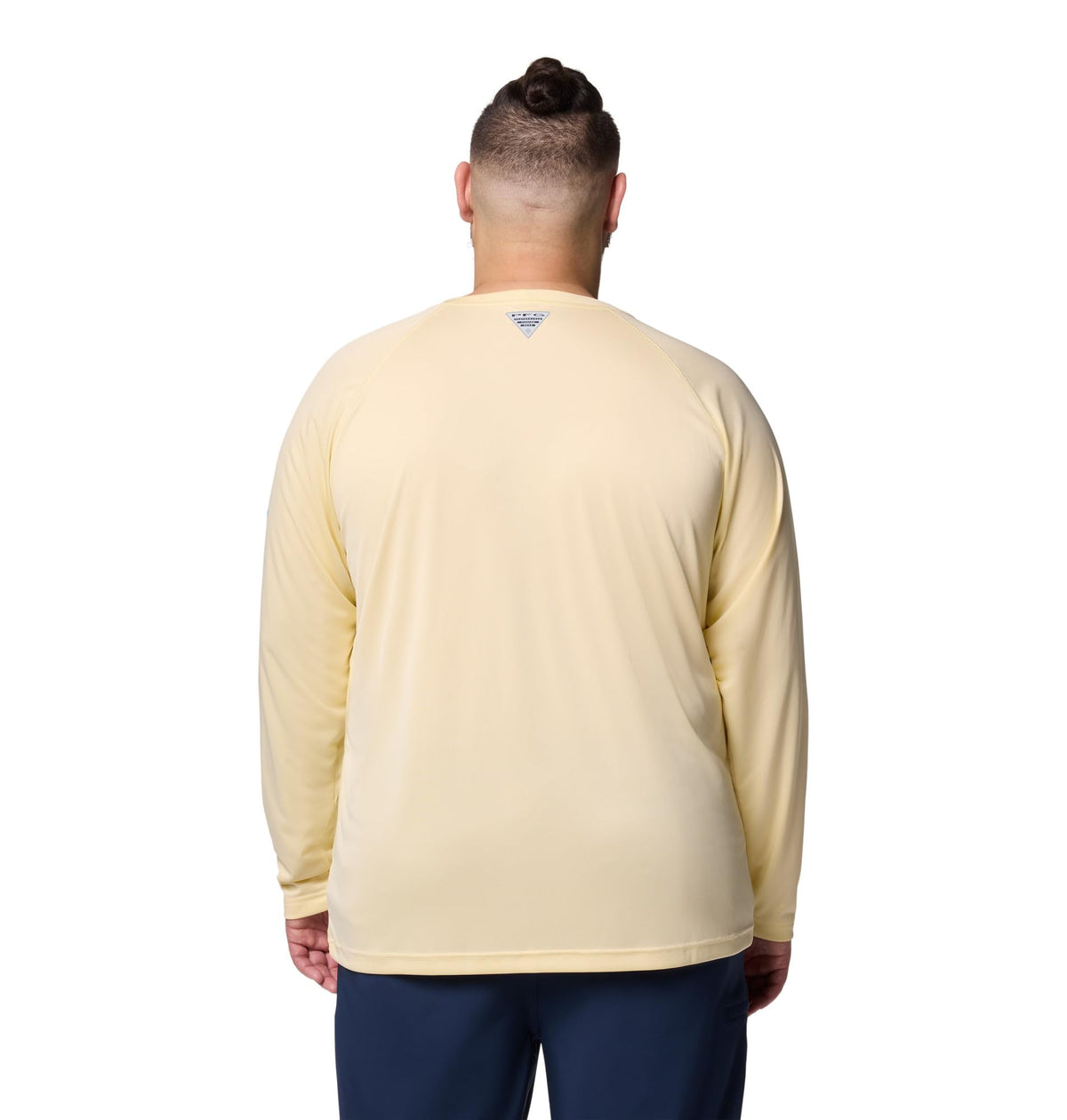 Columbia Men's PFG Terminal Tackle Long Sleeve Fishing Shirt, Lemon Wash/Blue Echo Logo, 4X