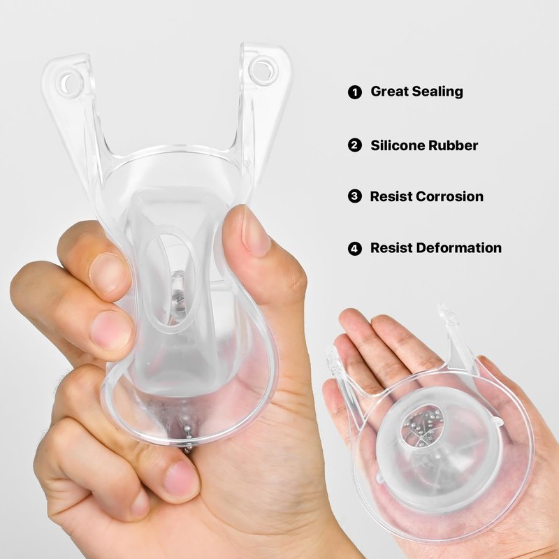 3-Inch Toilet Flappers Replacement Kit for Gerber 99-827, 3 Inch Toilet Flush Valve with Stainless Chain and Hook, High Performance Silicone Toilet Flapper - Reliable Toilet Flapper (Clear 1 PCS)