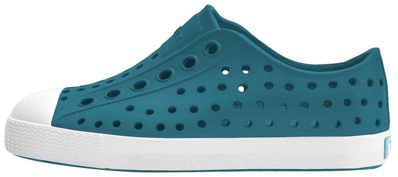Native Shoes Unisex-Kids Jefferson Sneakers, Faded Glory Blue/Shell White, 13 Little Kid