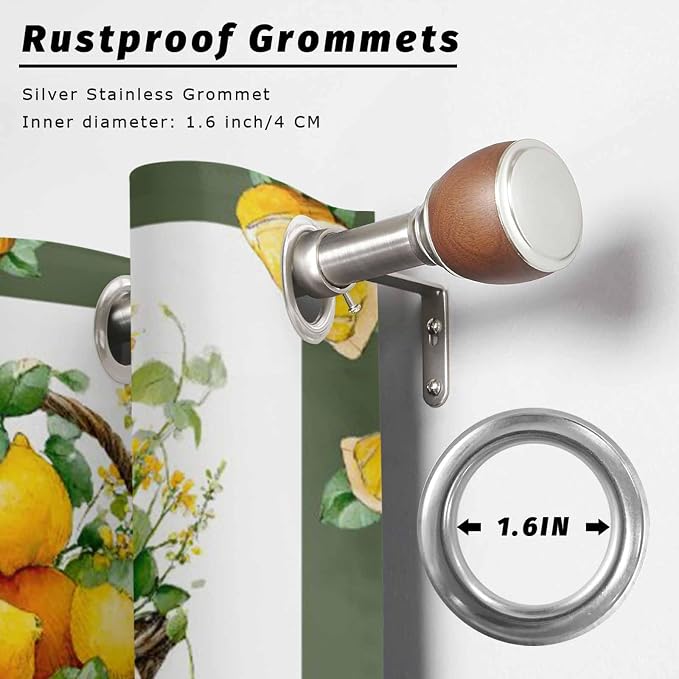 Lemon Outdoor Curtains for Patio Lemons Baskets Summer Tropical Plant