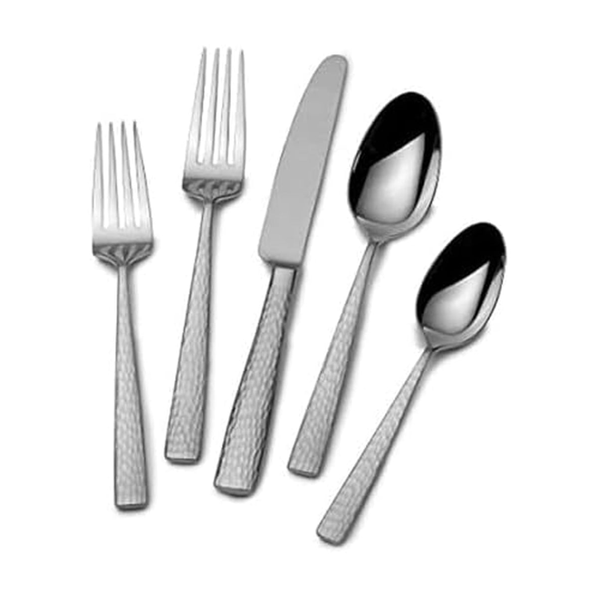 Mikasa, Virtuoso Frost Flatware Service for 12, 65 Piece Set, 18/10 Stainless Steel, Silverware Set with Serving Utensils