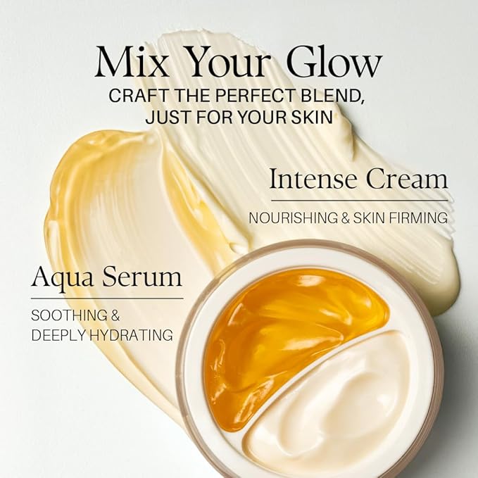 d'alba Piedmont Italian White Truffle Double Serum & Cream, Vegan Skincare, 2-in-1 Face Moisturizer, Vegan Collagen, Skin Firming and Tightening, Non Comedogenic, Suitable for All Skin Types (2.46 oz)