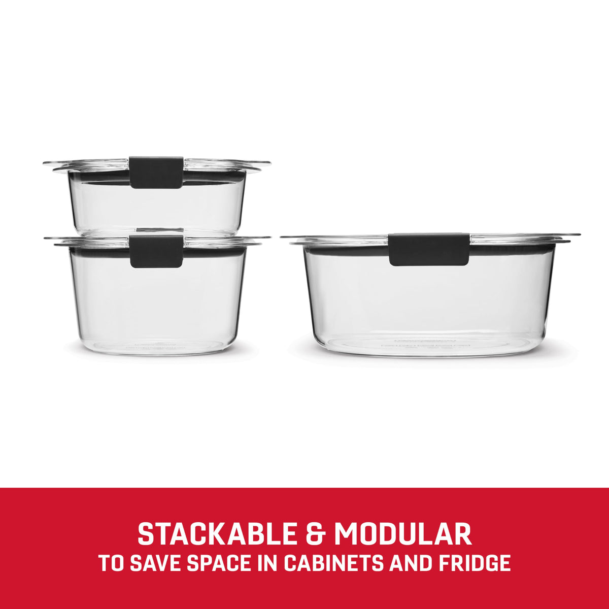 Rubbermaid Brilliance® Round and Rectangular Leak Proof Food Storage Containers, 12 Piece Set