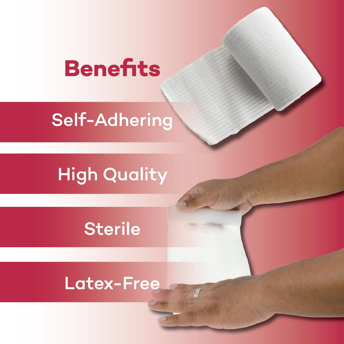 Dealmed Sterile Conforming Stretch Gauze 3 in - Latex Free - 12 Rolls