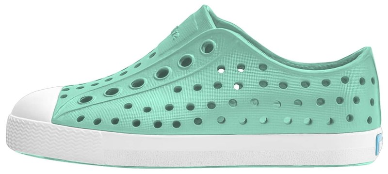 Native Shoes Unisex-Kids Jefferson Sneakers, Fresco Green/Shell White, 4 Big Kid