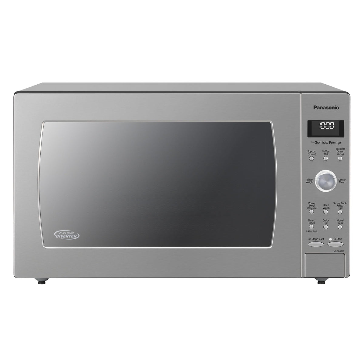 Panasonic Microwave Oven with Cyclonic Wave Inverter Technology, 1250W, 2.2 cu.ft. Countertop Microwave with Genius Sensor One-Touch Cooking – NN-SD975S (Stainless Steel/Silver)