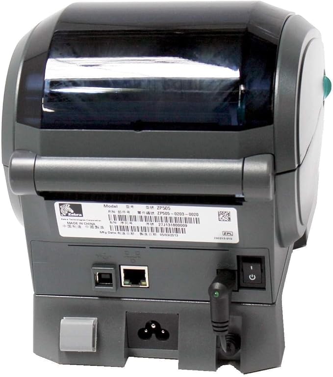 ZEBRA ZP505 Thermal Label Printer Ethernet Network Version (ZP505-0203-0020) (Renewed) Black