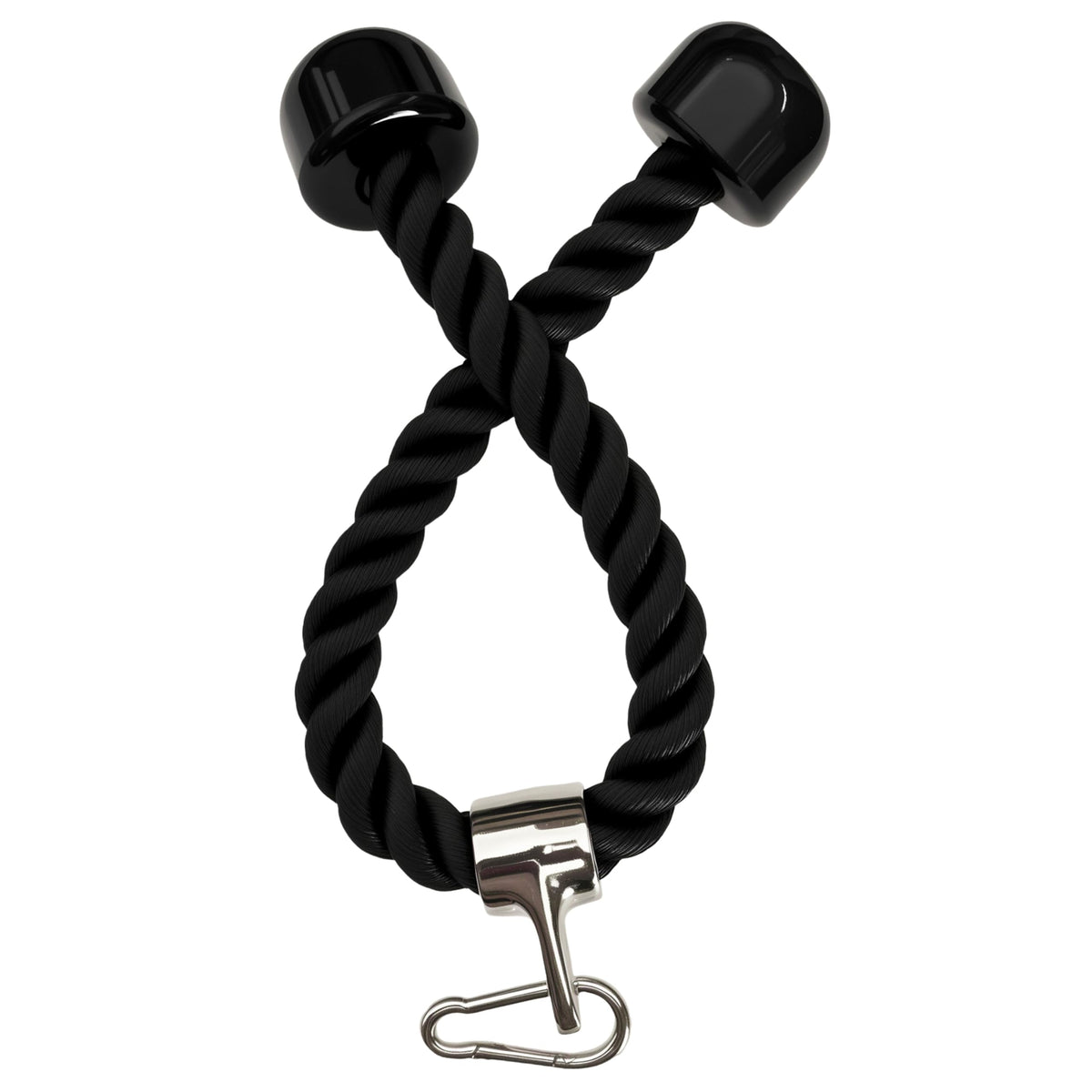qibylift Deluxe Tricep Rope Pull Down - 27 Inch/14 Inch Rope Length, Easy to Grip & Non Slip Cable Attachment (Black)