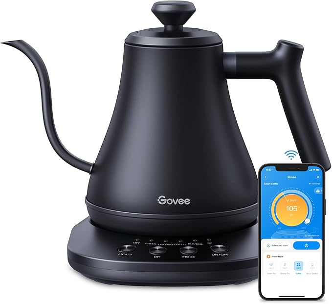 Govee Smart Electric Kettle, WiFi Variable Temperature Gooseneck Tea Kettle