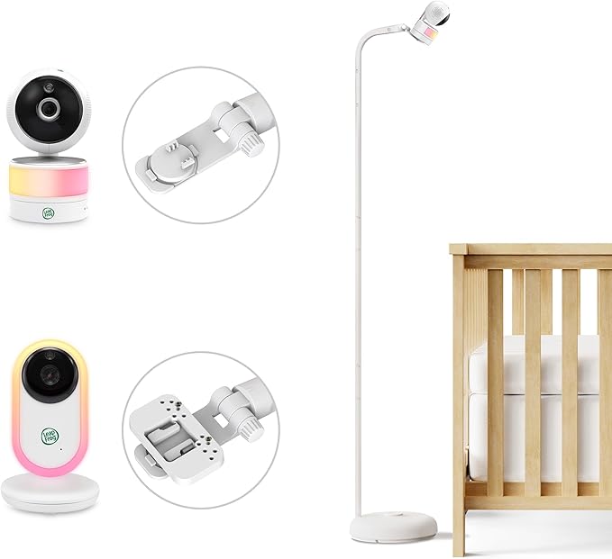LeapFrog Floor Stand Accessory, Compatible with Most Cameras, Adjustable Camera Mount for Crib, Secure and Stable Design, Safe and Secure Monitoring, Over-The-Crib View, Quick Setup