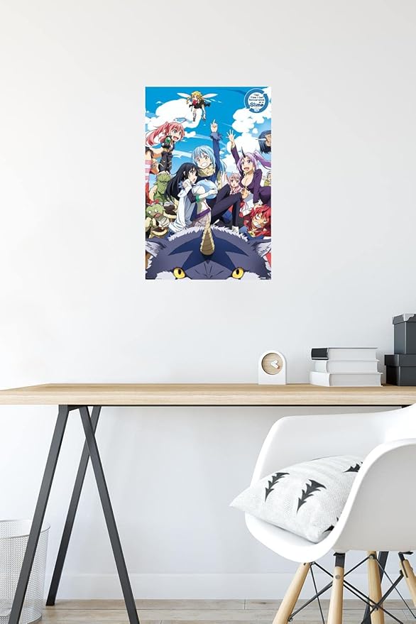 Trends International That Time I Got Reincarnated As A Slime - Group Wall Poster, 14.725" x 22.375", Premium Poster & Mount Bundle