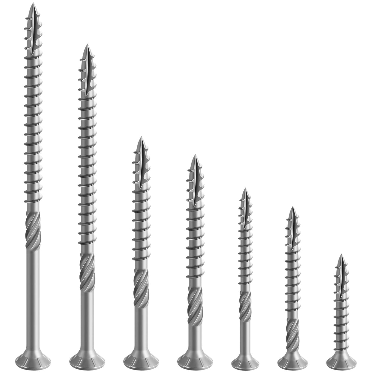 Wensilon #8 * 1-5/8" 304 Stainless Steel Deck Screws, (3300pcs) 15 lbs.Exterior Wood Screws, Rust Resistant epoxy Coated, Bronze, T20 Star Bit