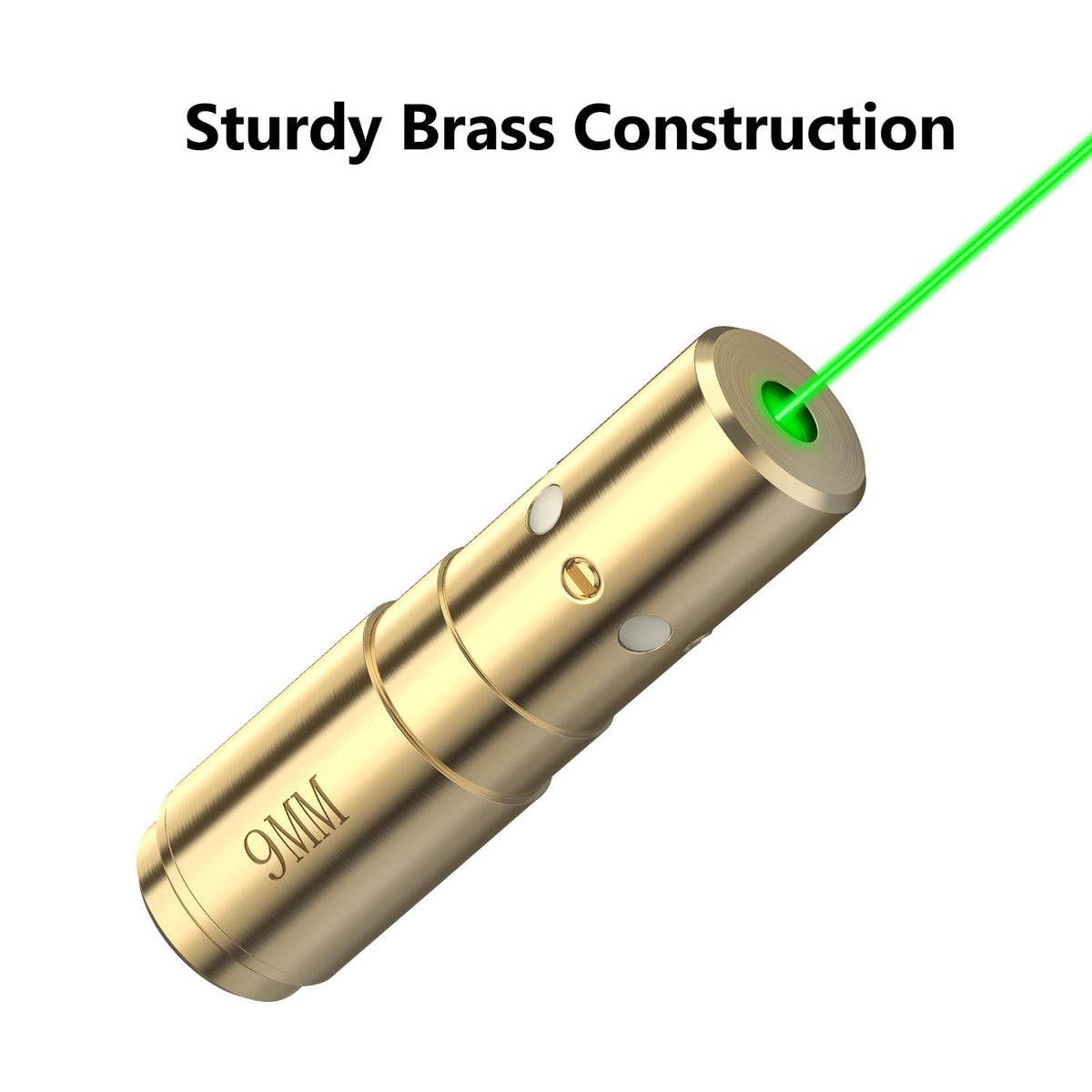MidTen Green Laser Bore Sight 9mm Boresighter with 4 Sets of Batteries