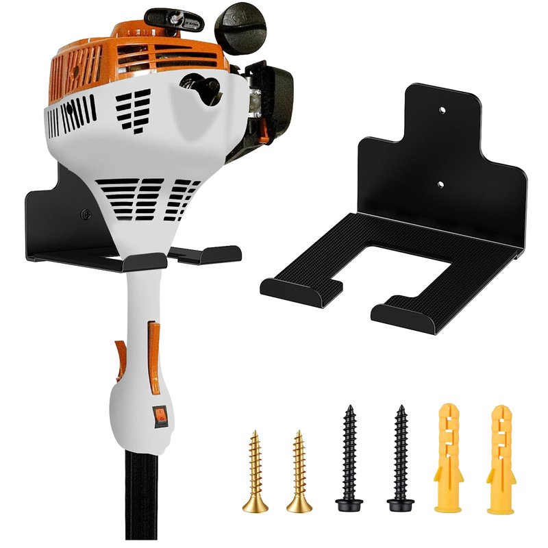 Datdifen Garage Organization Wall Mounted Storage Rack, Heavy Duty Tool Hanger for Grass Trimmer, Hedge Trimmer, Weed Wacker and Garden Power Tools, 1 Pack