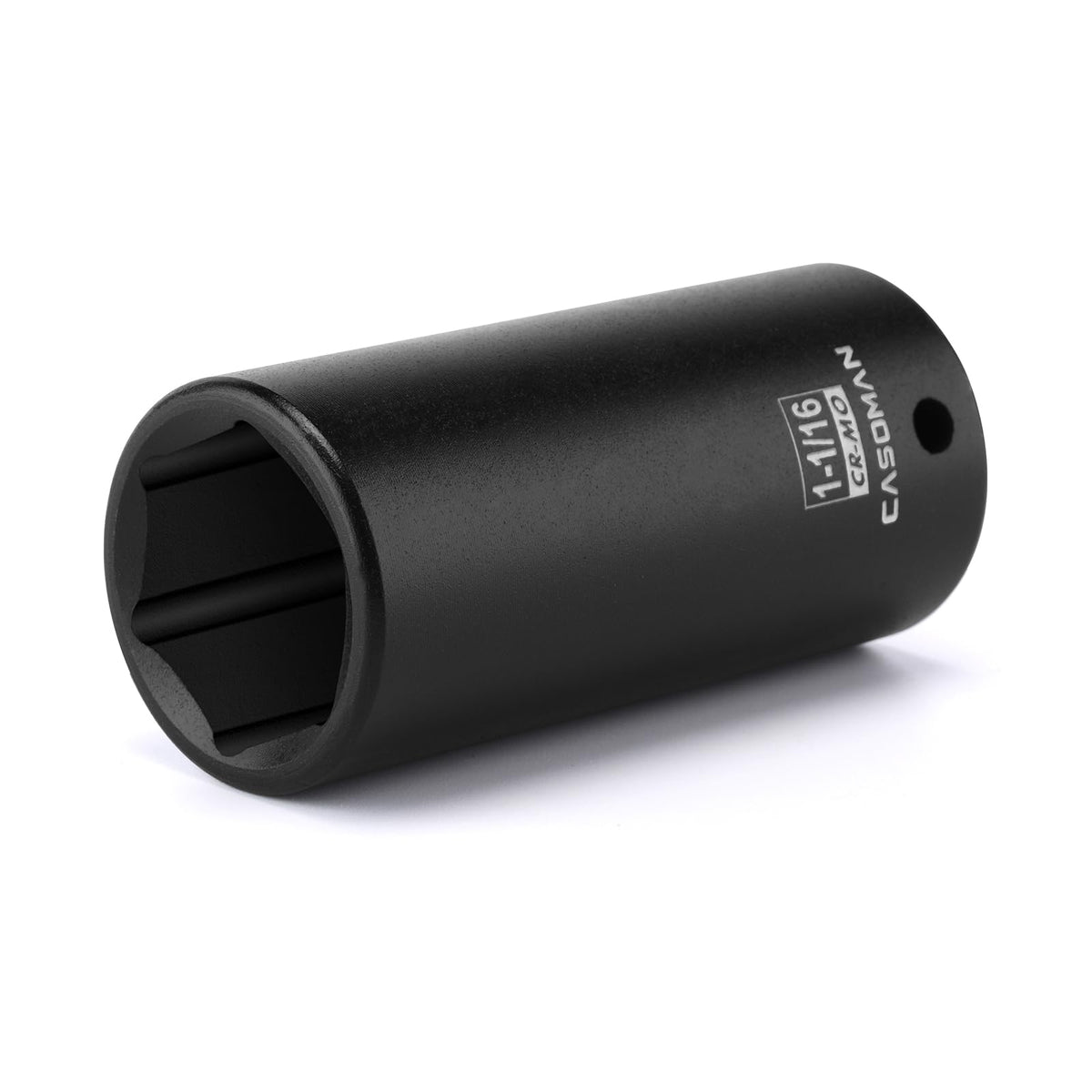 CASOMAN 1/2" Drive x 1-1/16" Deep Impact Socket, 6-Point, SAE, CR-MO