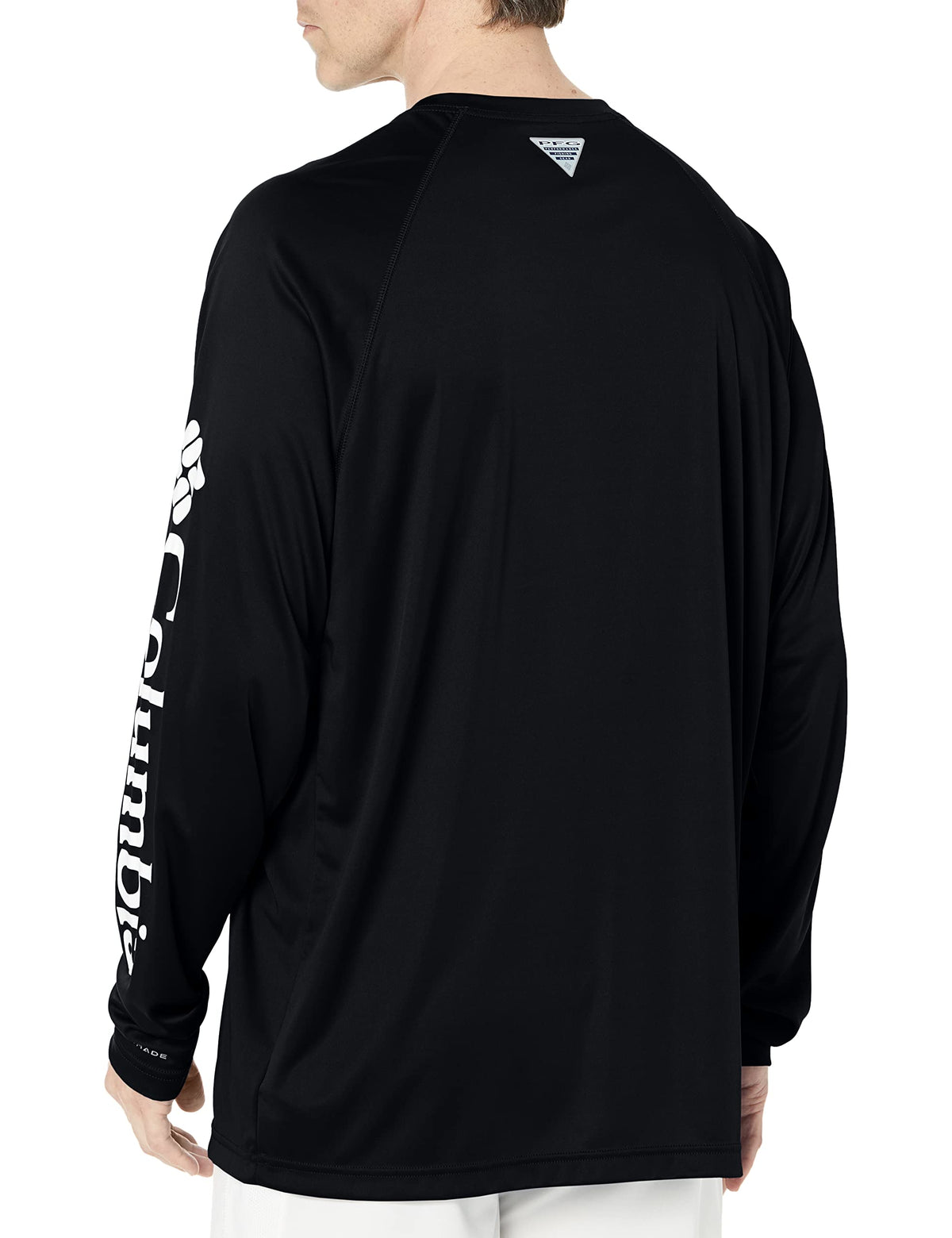 Columbia Men's PFG Terminal Tackle Long Sleeve Fishing Shirt, Black/Cool Grey Logo, 3X