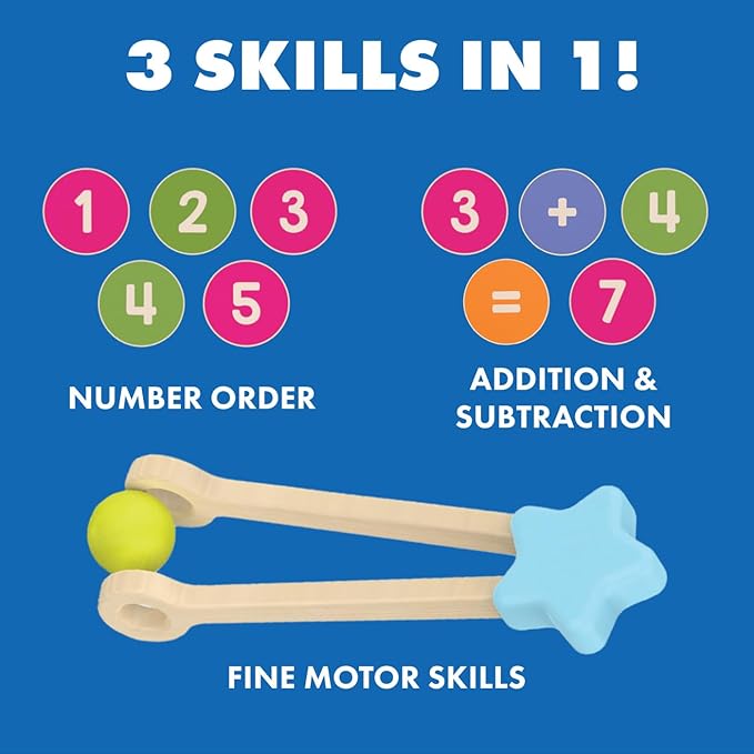 Educational Insights Count & Match Wooden Set - Counting Toys for Kids, Preschool Math Manipulatives & Fine Motor Skill Games, Toddler Learning Toys, Montessori Number Sets for Toddlers Ages 3+