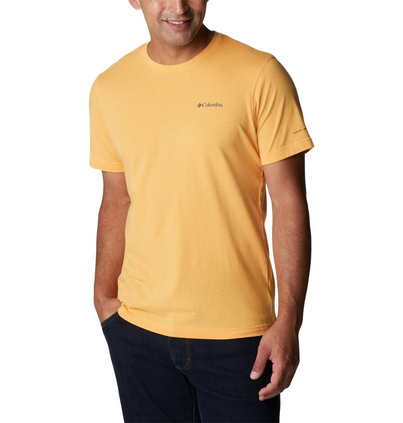 Columbia Men's Thistletown Hills Short Sleeve, Mango Heather, Small