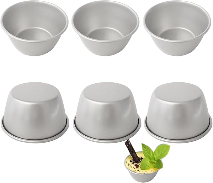 Proshopping Nonstick Pie Tart Baking Mold 6 Pack, 3 Inch Carbon Steel Tin