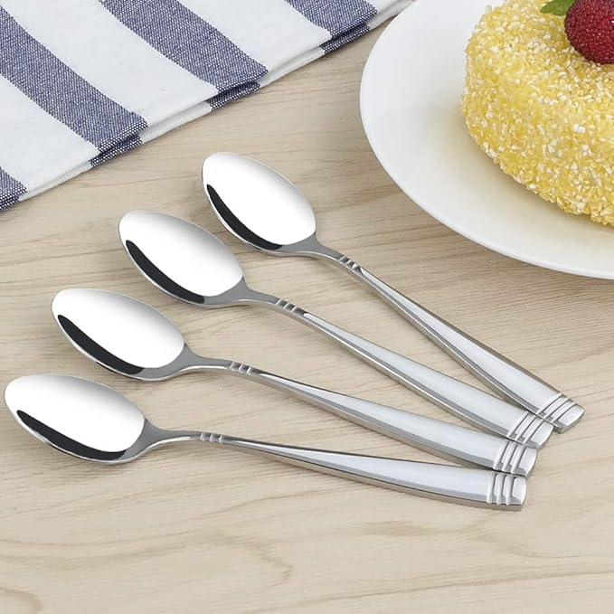 DynkoNA 12 Pieces Small Stainless Steel Spoons, Stainless Steel Teaspoon