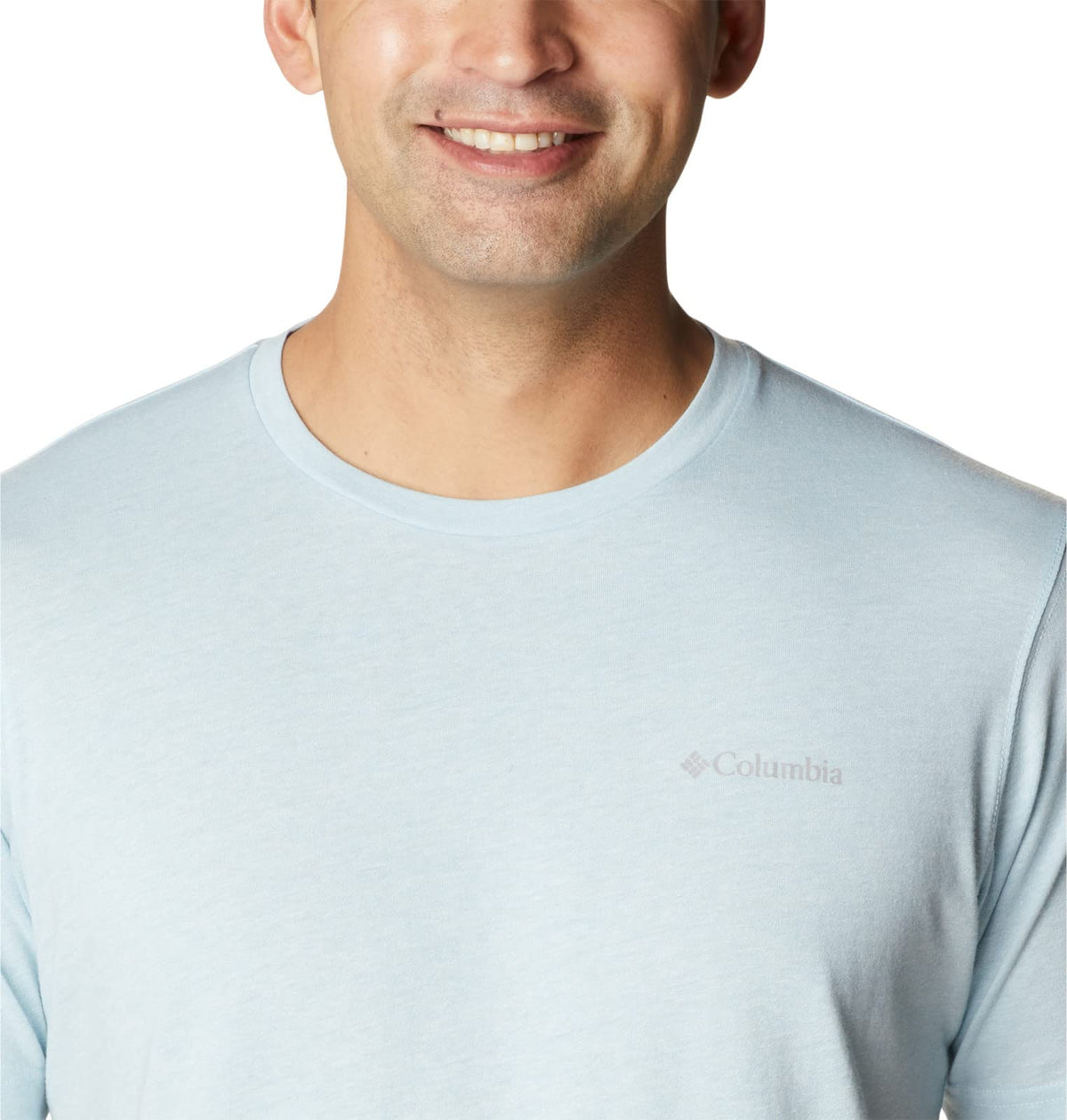 Columbia Men's Thistletown Hills Short Sleeve, Sky Blue Heather, 3X Big