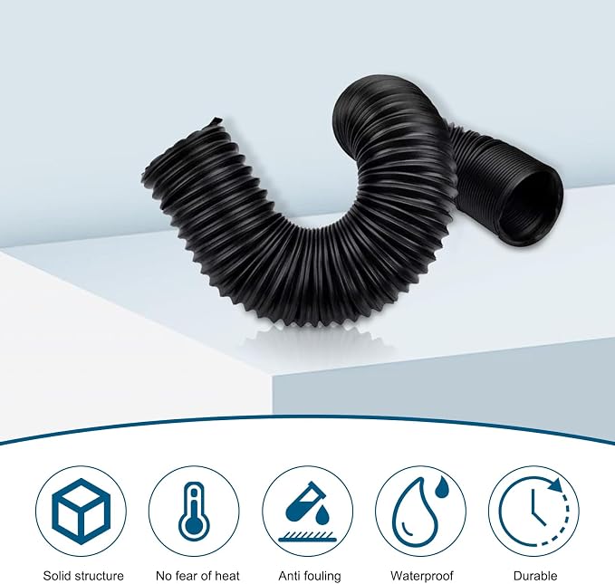 Car Air Intake Pipe, 2.9" Leak-proof Bendable Feed Expansion Hose