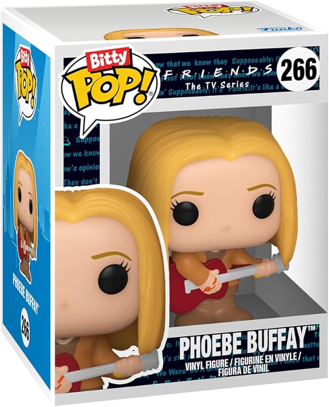 Funko Bitty POP! Friends - Phoebe, 4-Pack and A Surprise Mystery Mini Figure - 0.9 Inch (2.2 Cm) Collectable - Stackable Display Shelf Included - Gift Idea - Party Bags Stocking - Cake Topper