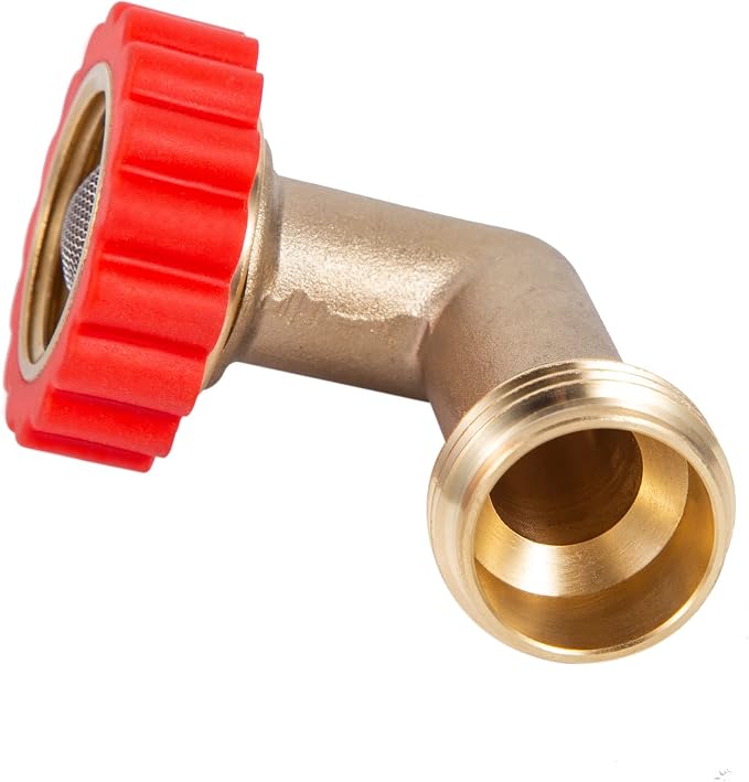 Lead-Free Brass 90 Degree Hose Saver, 90°Hose Elbow Fitting Quick Swivel