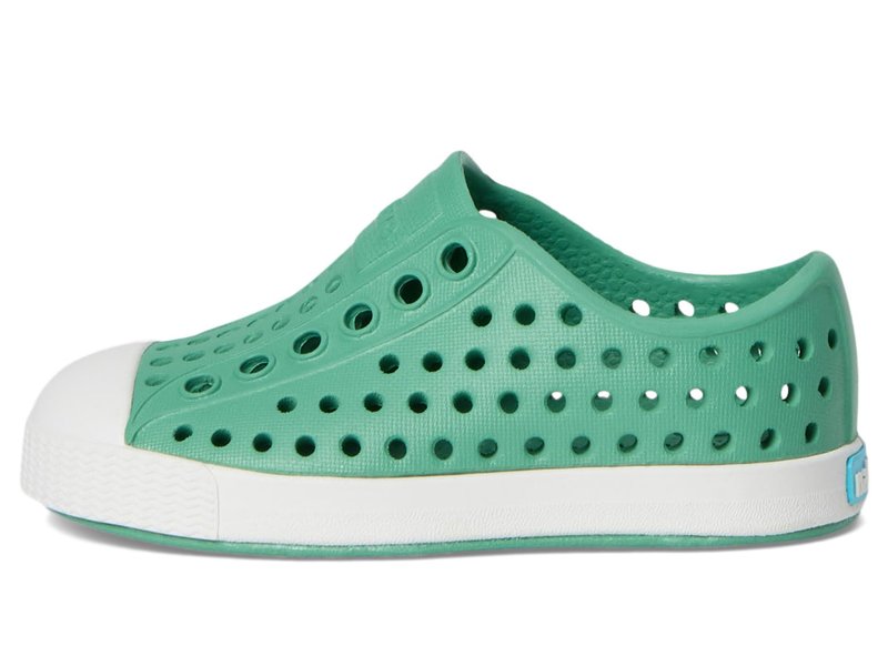 Native Shoes Unisex-Kids Jefferson Sneakers, Alpine Green/Shell White, 8 Toddler