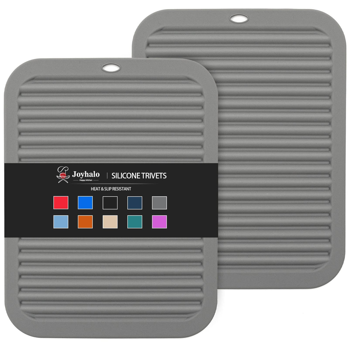 Joyhalo 4 Pack Silicone Trivet for Hot Dishes