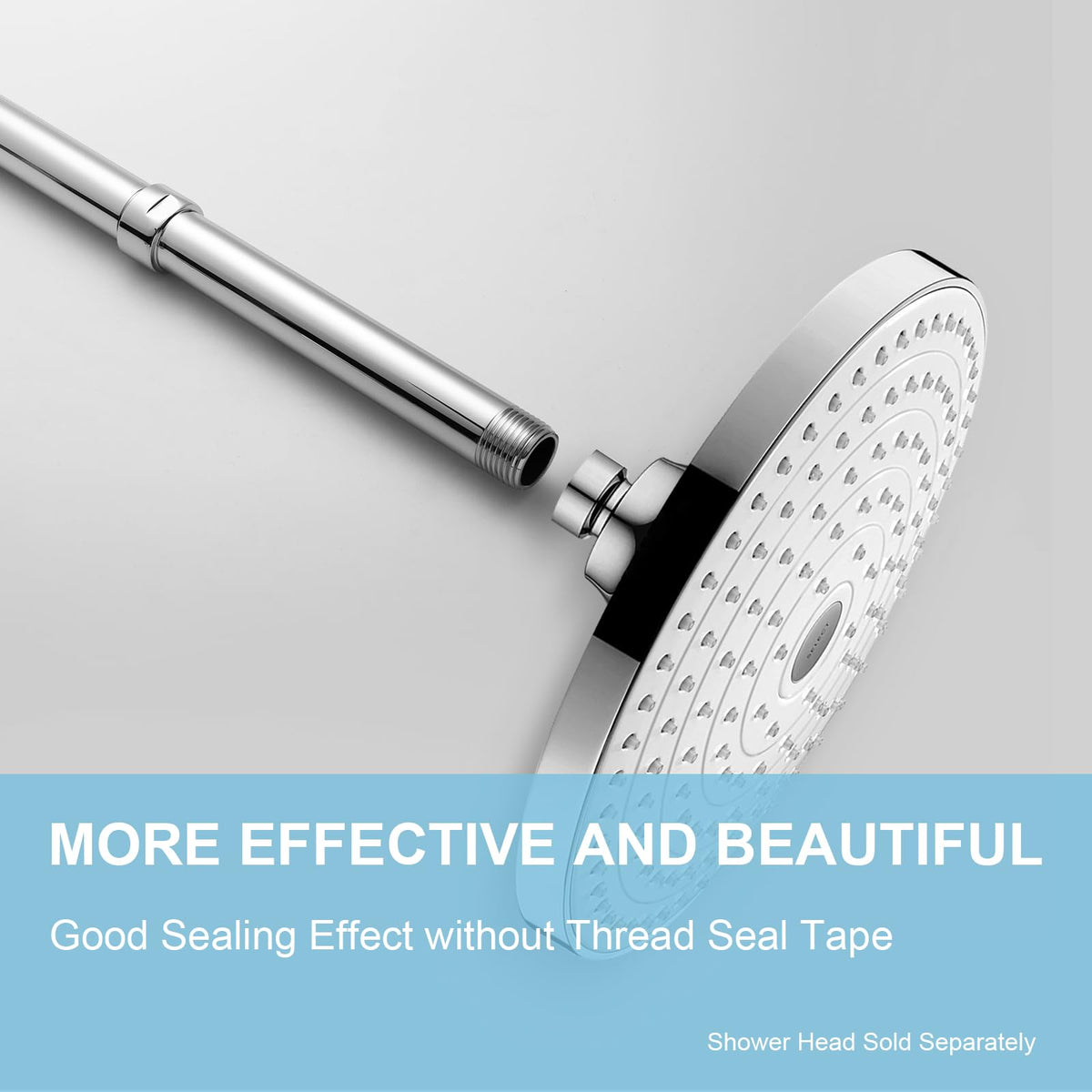 OFFO Shower Head Extension Arm, Shower Arm Extension Shower Head Extender Made of 304 Stainless Steel Shower Pipe Extension, Chrome 3 in