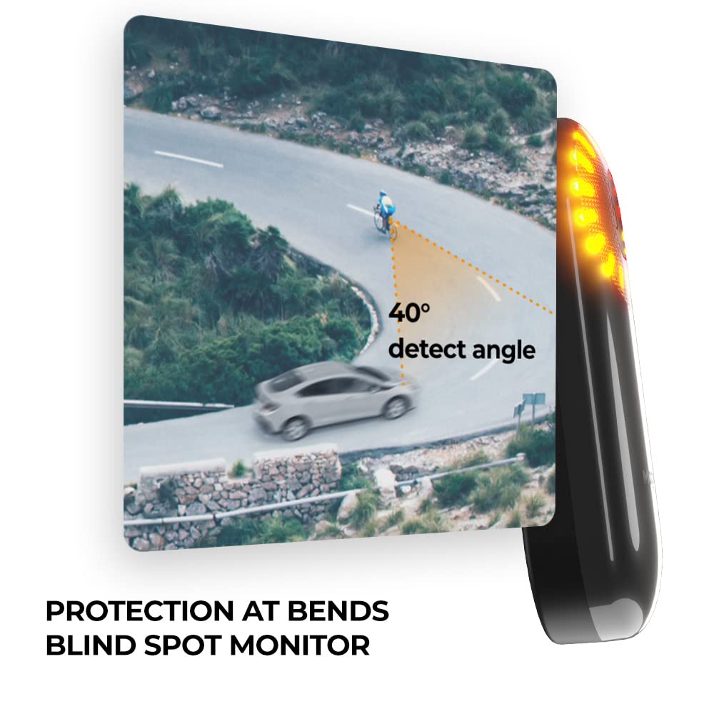 Magene L508 Bike Radar Tail Light, Smart Rear View Radar Taillight Compatible with Some Bike Computers and Watches, Support Magene Utility APP Display
