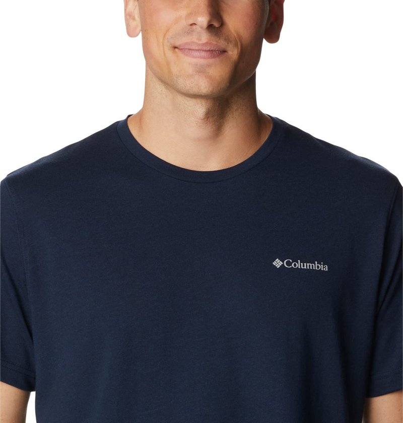 Columbia Mens Thistletown Hills Short Sleeve T-Shirt, Collegiate Navy Heather, 3X