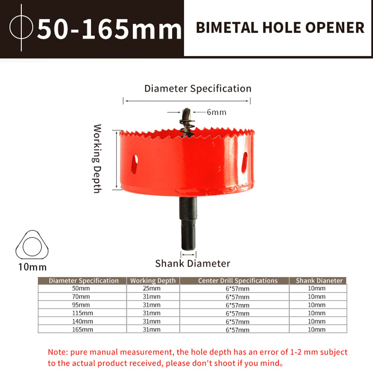 Esuphands HSS Bi-Metal 5-1/2 inch Hole Saw with Arbor Mandrel,Heavy Duty Steel Design for Wood Planks, Cornhole Boards,Aluminum, Drywall and Plastics(140mm)