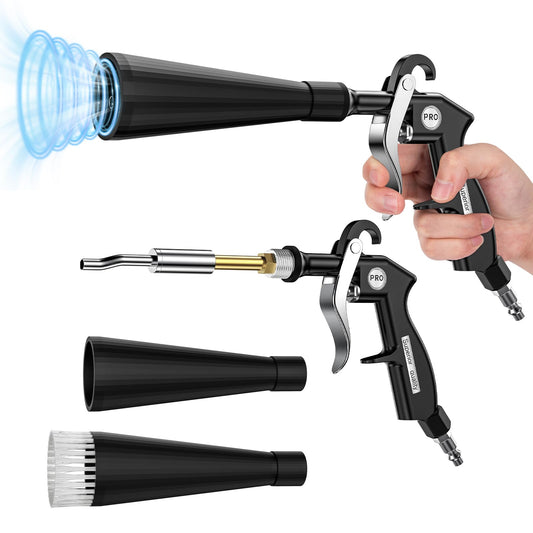 funomo Detailing Car Cleaning Gun - High Pressure Blower Gun with Nozzle, Dryer Air Blow Gun Interior Car Detailing Tools for Quickly Removes Dirt Dust & Dry Surfaces