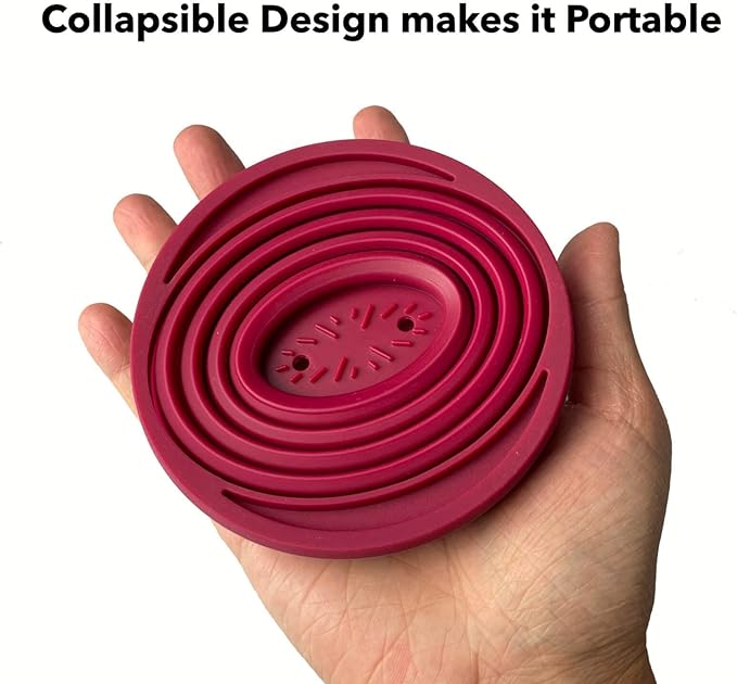 Attsky Collapsible Pour Over Coffee Dripper for Camping & Travel, Red