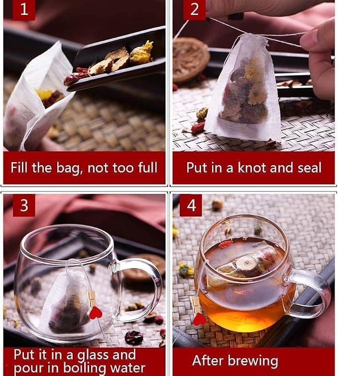 300Pcs Tea Filter Bags, Disposable Tea Filter Bags