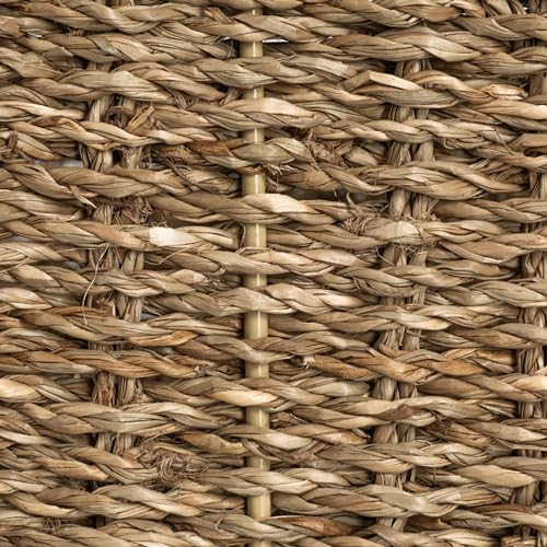 Household Essentials Handwoven Seagrass Rectangular Storage Basket, Natural - color: Natural Seagrass