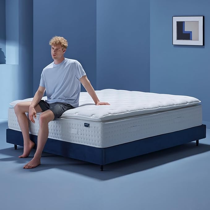 King Size Mattress 14 Inch – Medium Firm Hybrid Mattress with Tencel Cool Touch Cover, Gel Memory Foam, Dual-Layer Pocket Springs, CertiPUR-US Certified, Fiberglass-Free