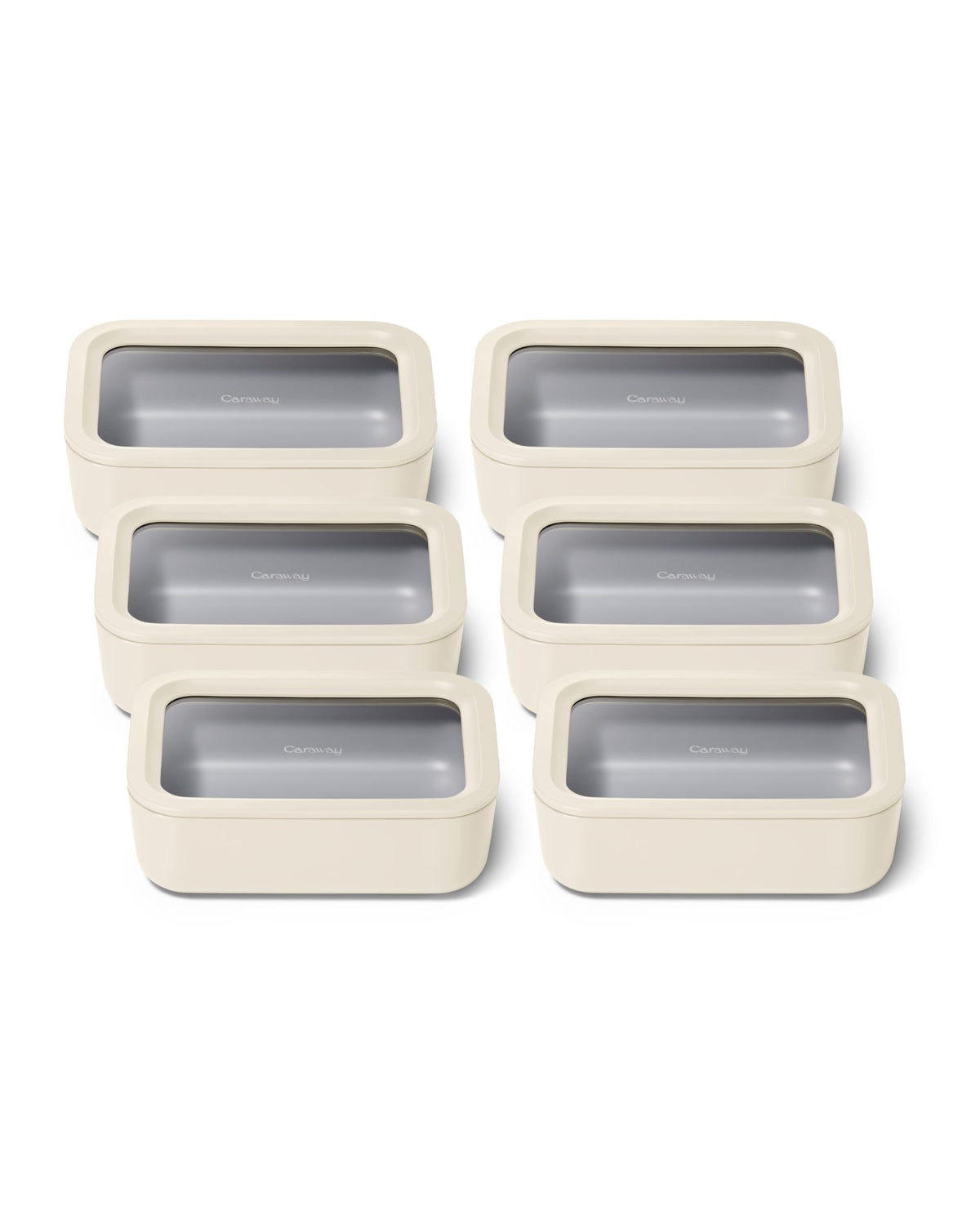 Caraway 6-Piece Glass Food Storage Container Set