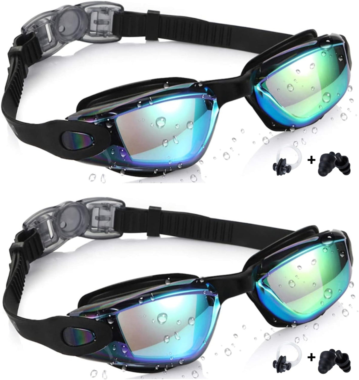 Aegend Kids Swim Goggles, Pack of 2 Swimming Goggles for Children Boys & Girls Age 3-14
