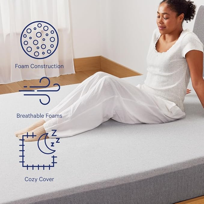 Casper Sleep Element Mattress, Full Size - Memory Foam + Support - 100-Night Trial - Medium Firm CertiPUR-US Mattress, Grey